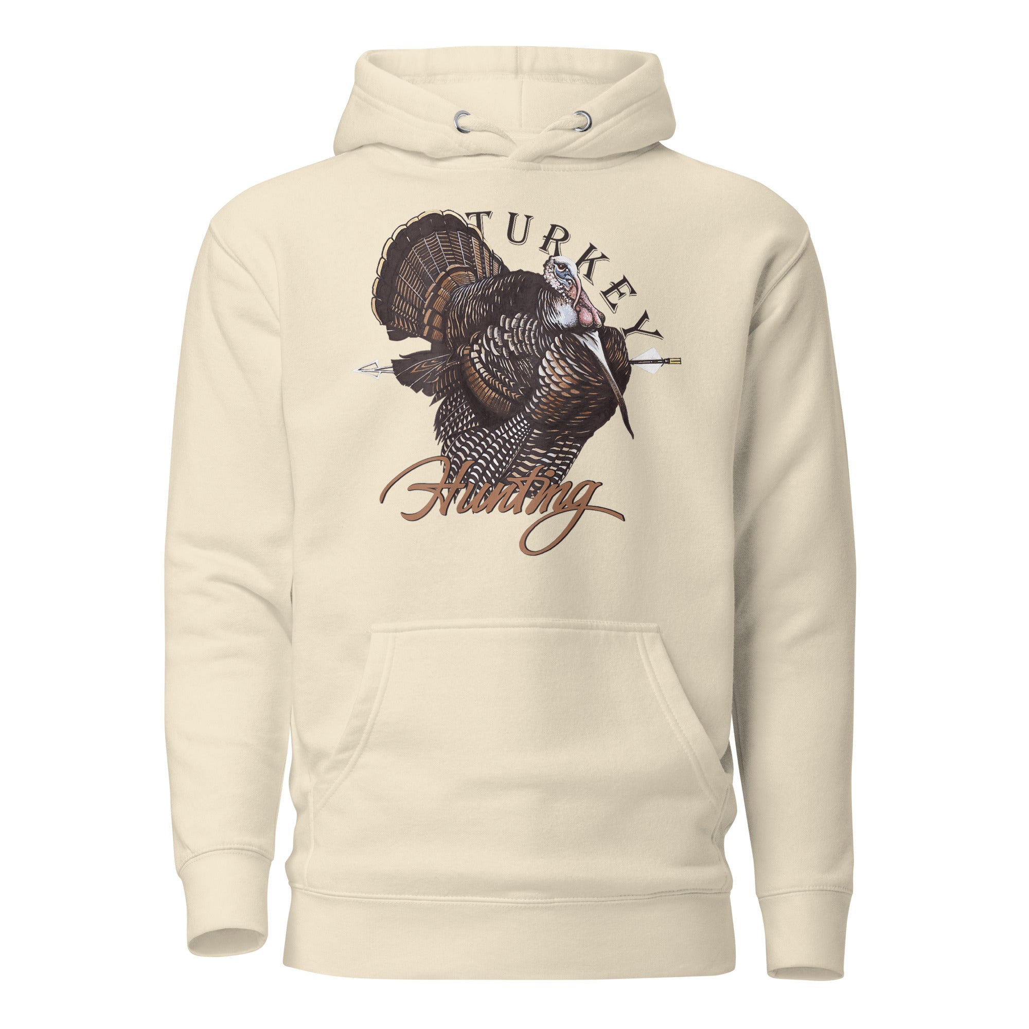 Bone color turkey hunting archery hoodie, soft pullover for bow hunters and turkey hunters