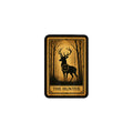 The Hunter tarot card deer hunting sticker, 3x2 inch vinyl decal for hunting gear