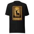 The Hunter tarot card t-shirt in black, vintage deer hunting shirt for hunters